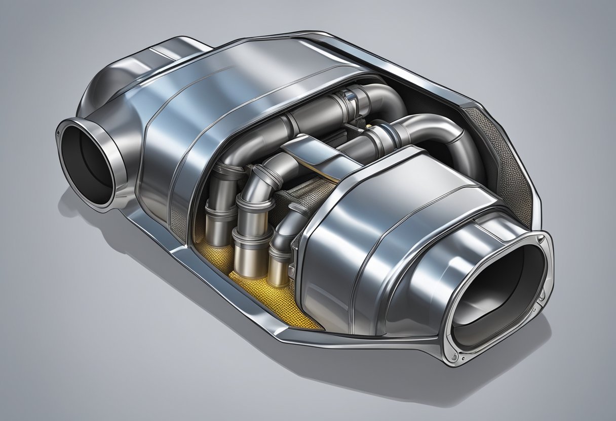 The catalytic converter efficiently removes a high percentage of carbon dioxide from the exhaust gases