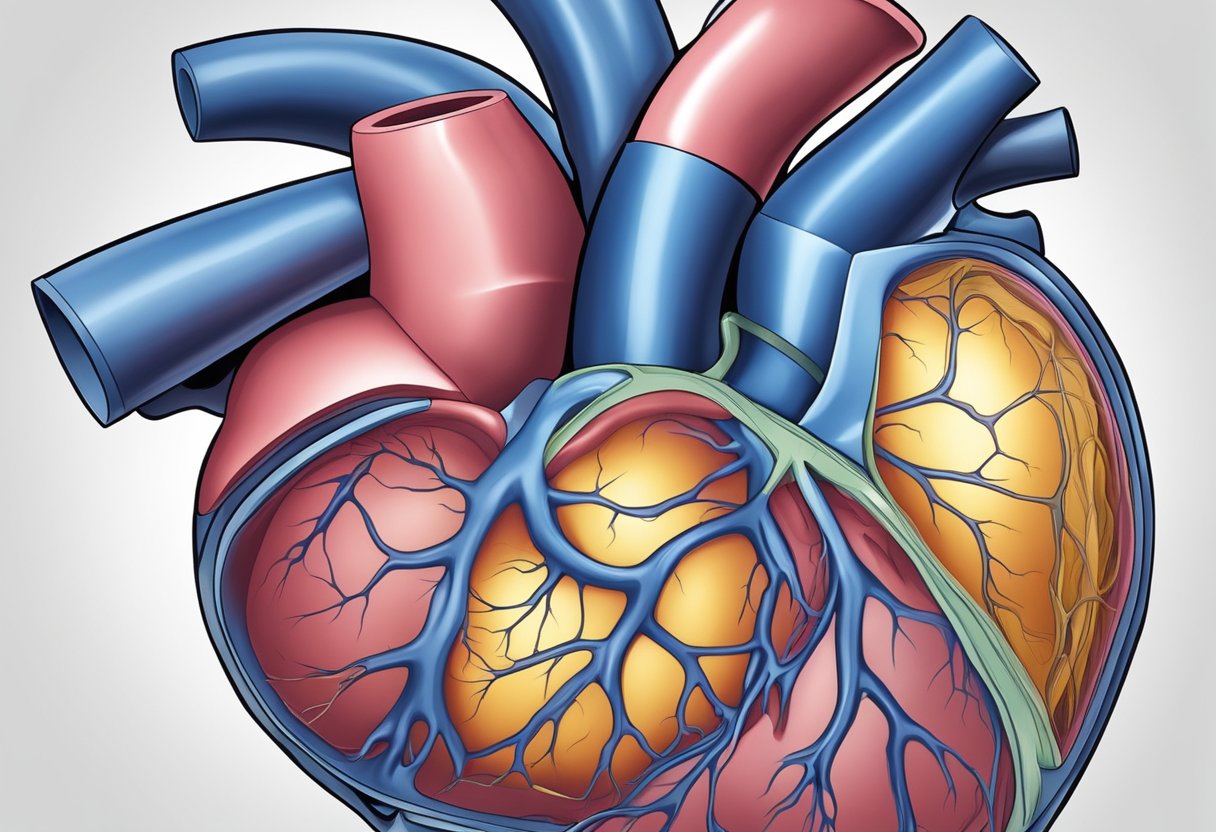 A heart with damaged valves, causing symptoms like fatigue and shortness of breath