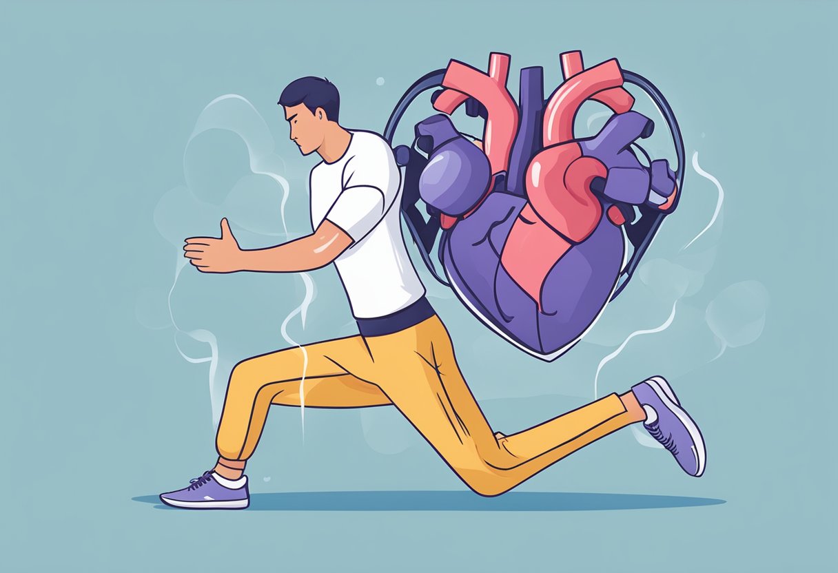 A person with a leaking heart valve exercising with a leaking heart valve