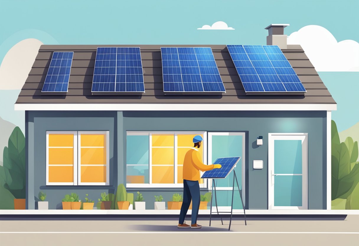 A person buying solar panels after installation