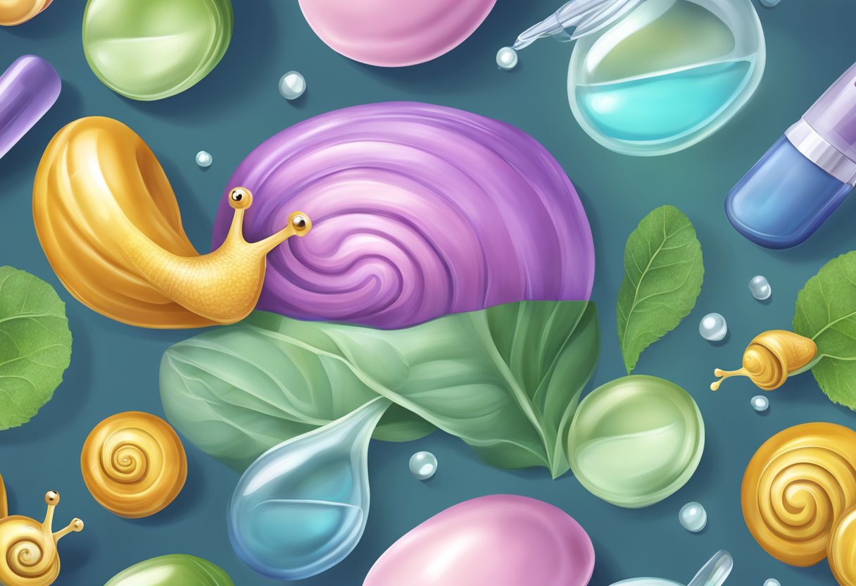 Snail slime and retinol interacting in a scientific setting