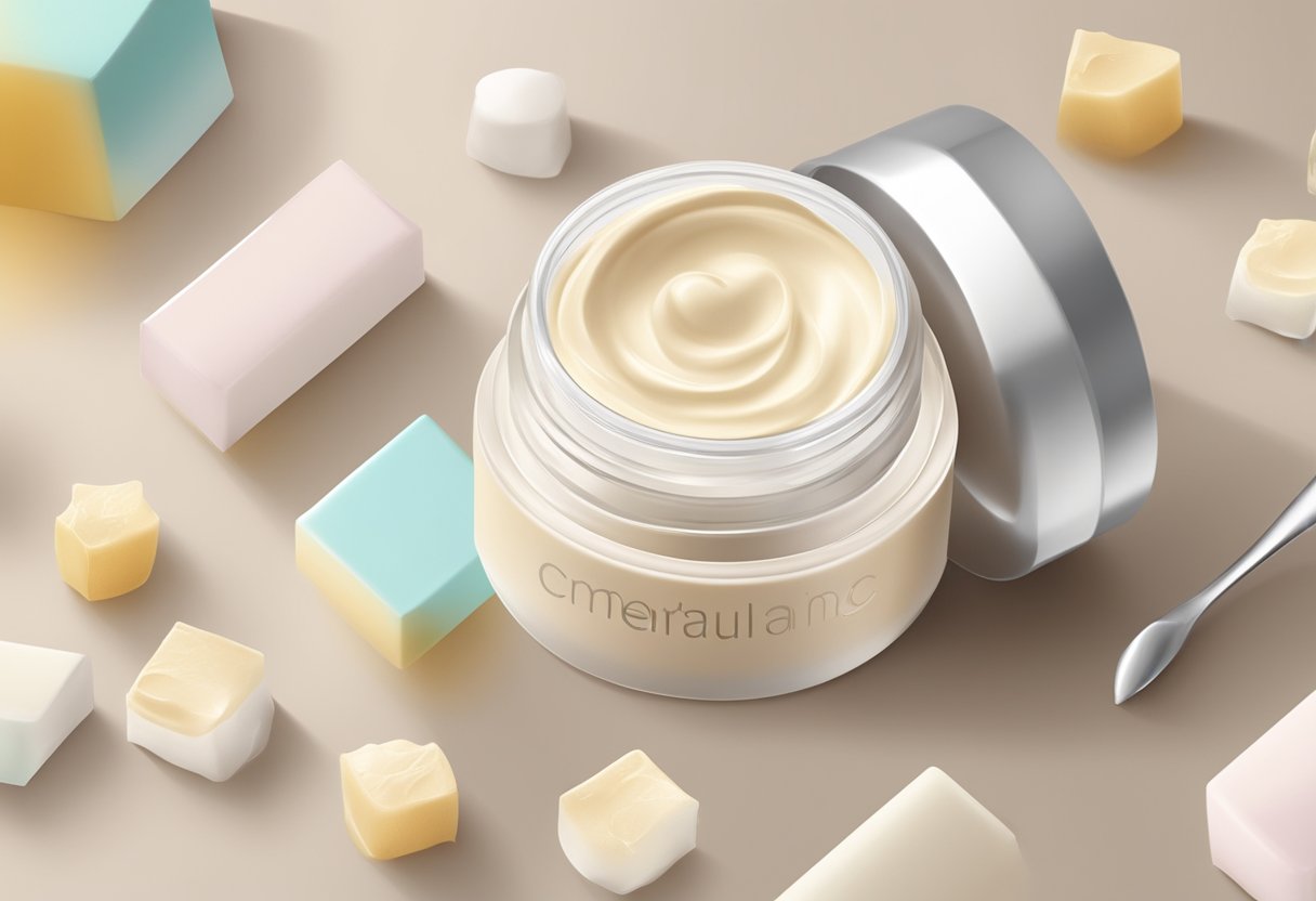 A neutral day cream being used and purchased