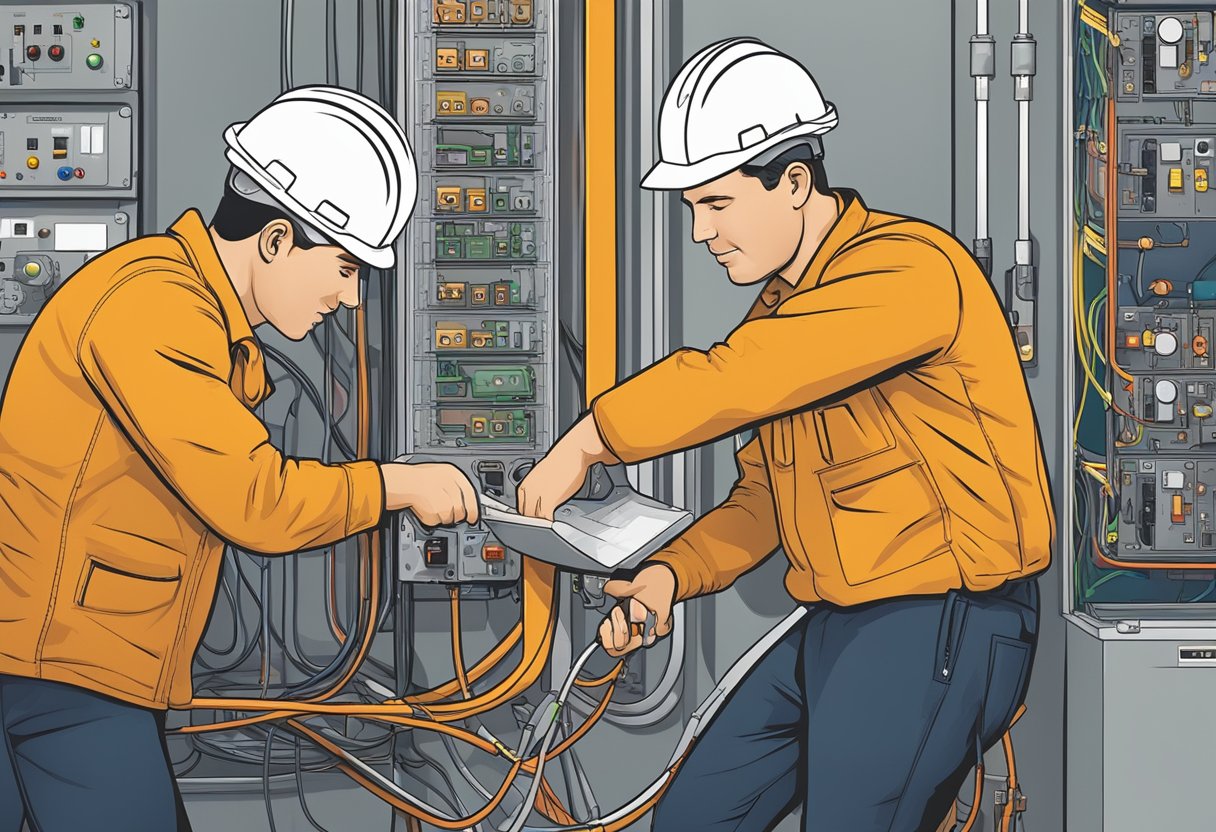 A professional electrician in Norway, working on electrical systems, with a focus on career development and salary