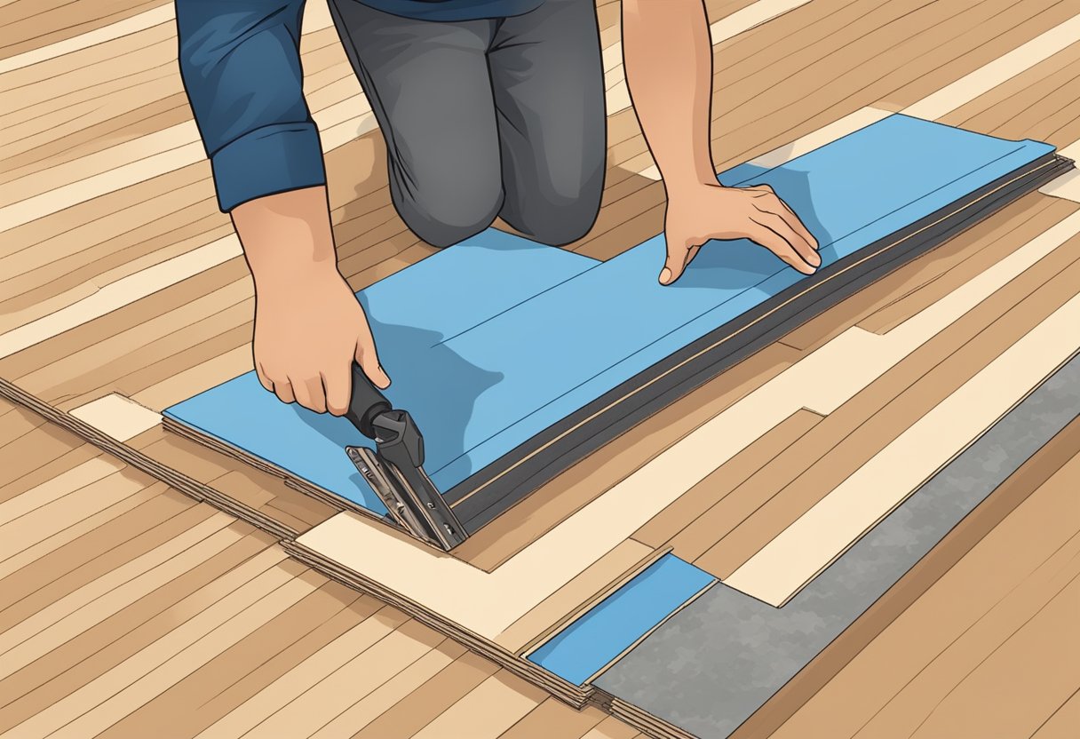 A person installs and maintains Barlinek flooring