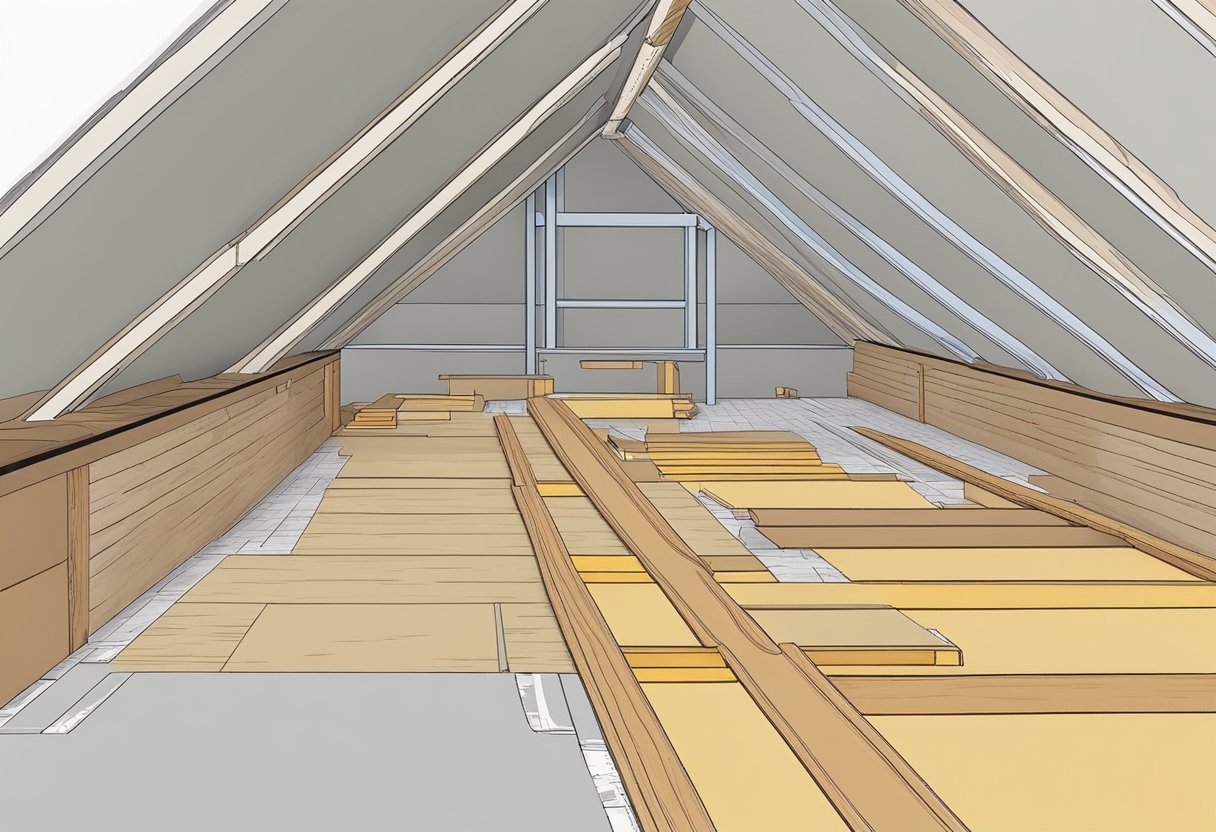 Planning and preparation for laying flooring in the attic