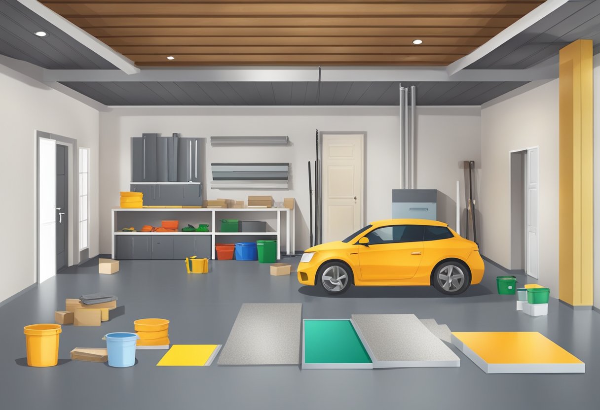 Preparation and material selection for laying garage floor