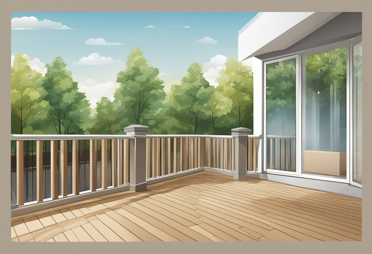 Preparation and planning for laying wooden flooring on a balcony