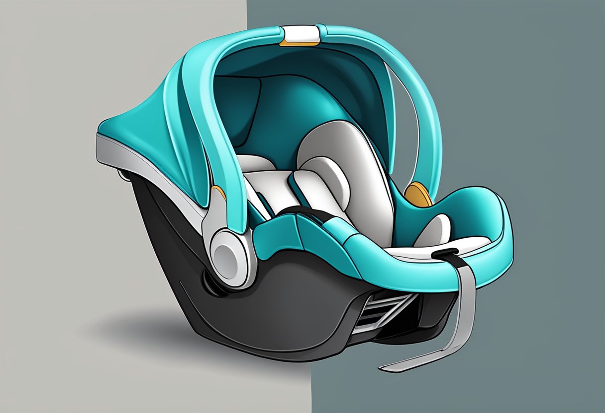 A durable baby car seat being selected for use