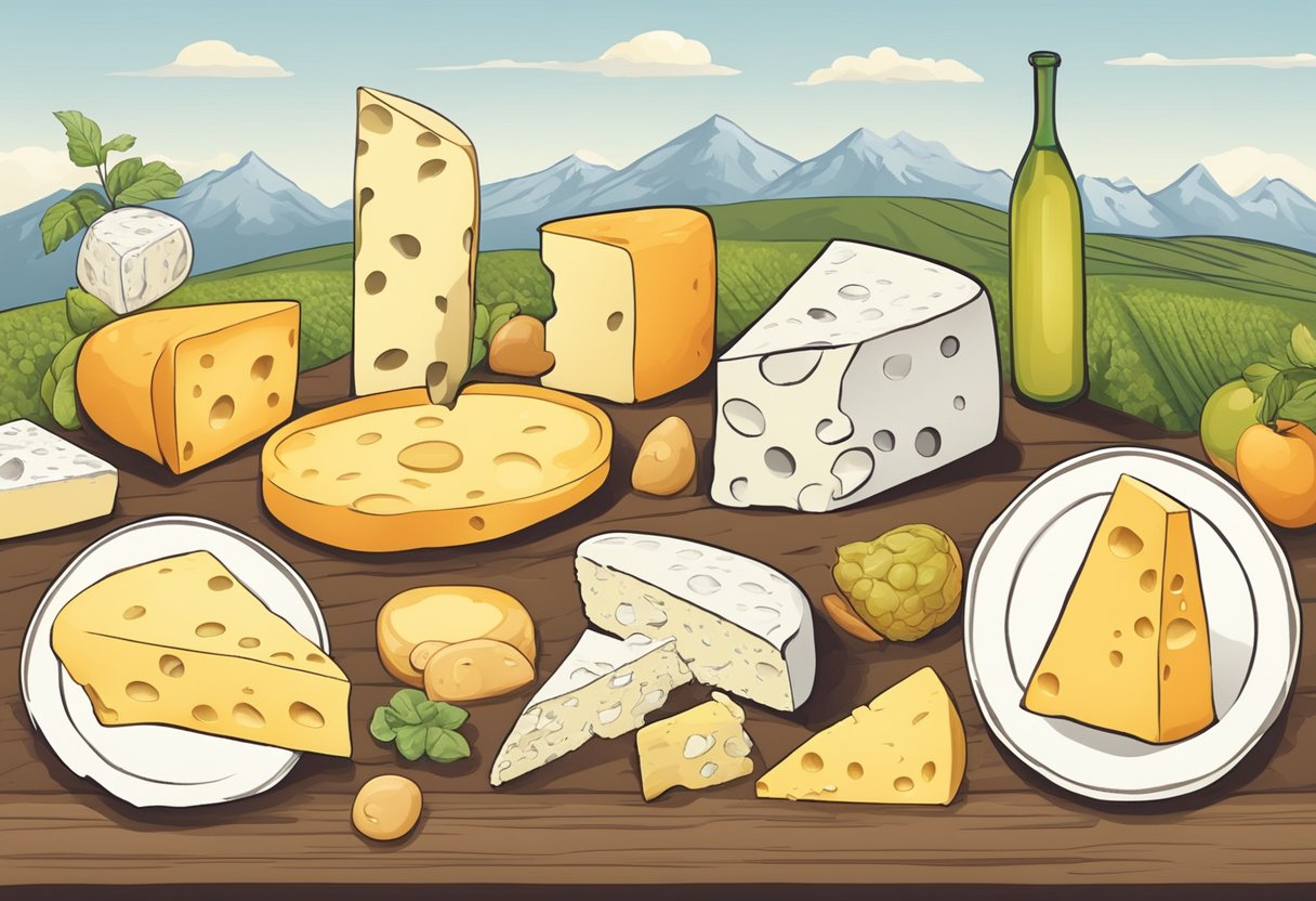 Various types of cheese with sustainability principles