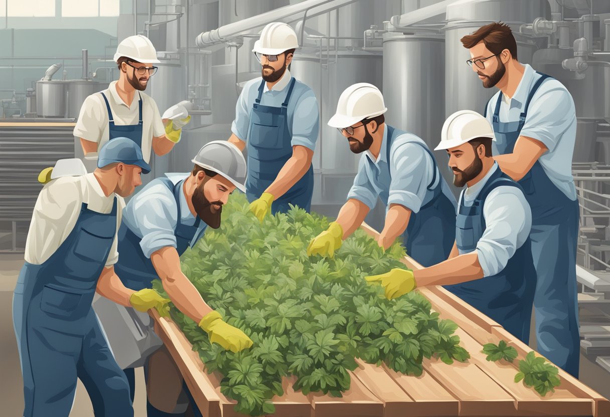 A group of workers in the vodka industry collaborate and take responsibility for sustainability