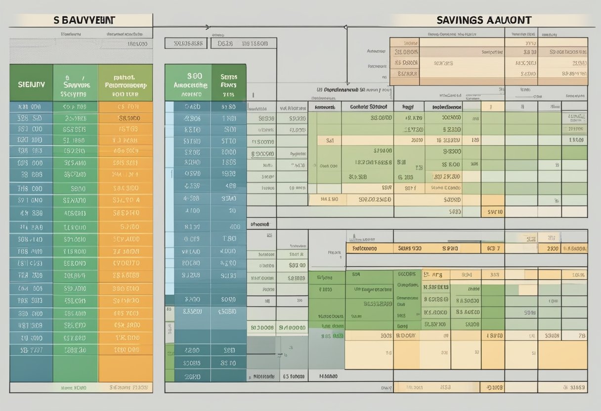 A savings account and a mortgage payment schedule affecting the economy