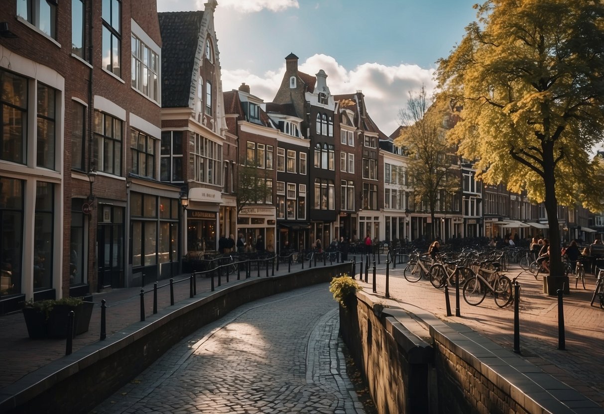 A scenic view of Utrecht's landmarks and architecture, showcasing the city's historic charm and vibrant atmosphere