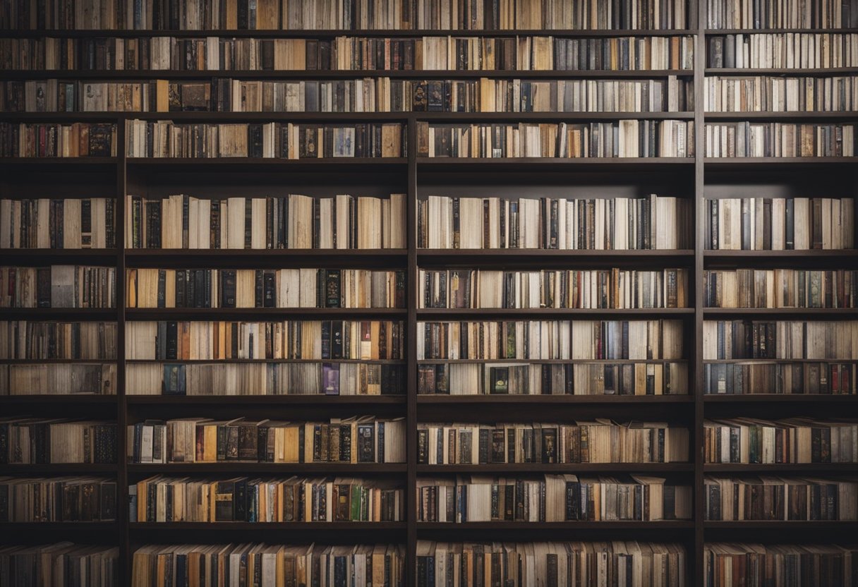 A shelf filled with award-winning documentary DVDs, surrounded by film festival laurel wreaths and glowing reviews