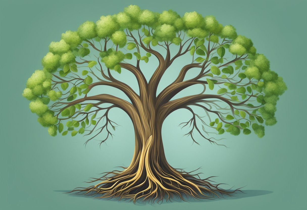 A tree with roots expanding and branches reaching upward, symbolizing the growth and expansion of social entrepreneurship through effective financial management