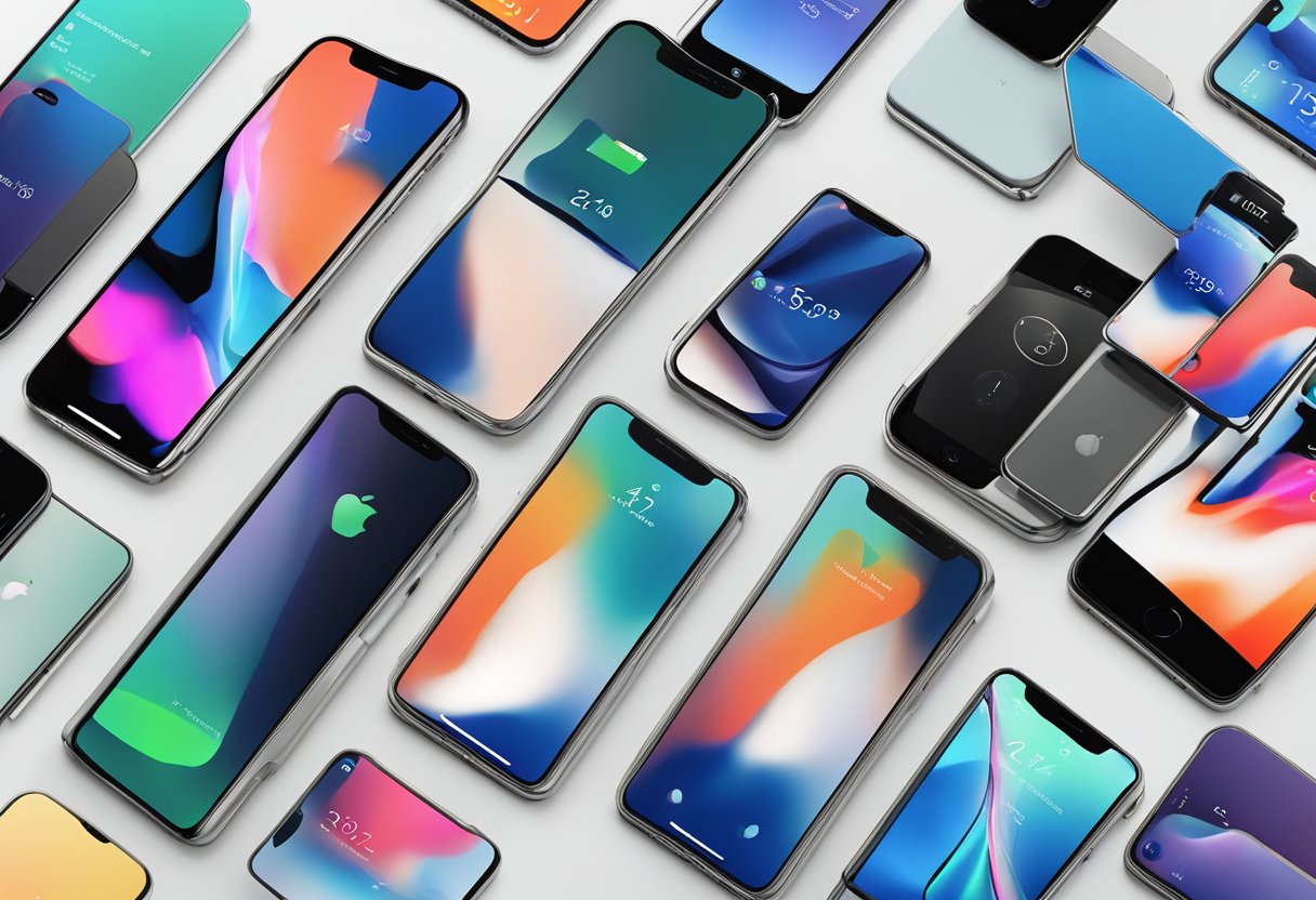 An iPhone with ReiBoot logo displayed, surrounded by various iPhone models