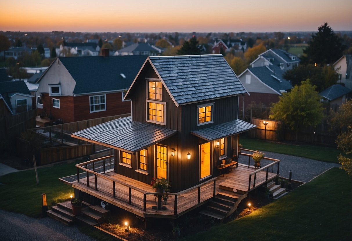 An urban windmill tiny house with modern design and all amenities