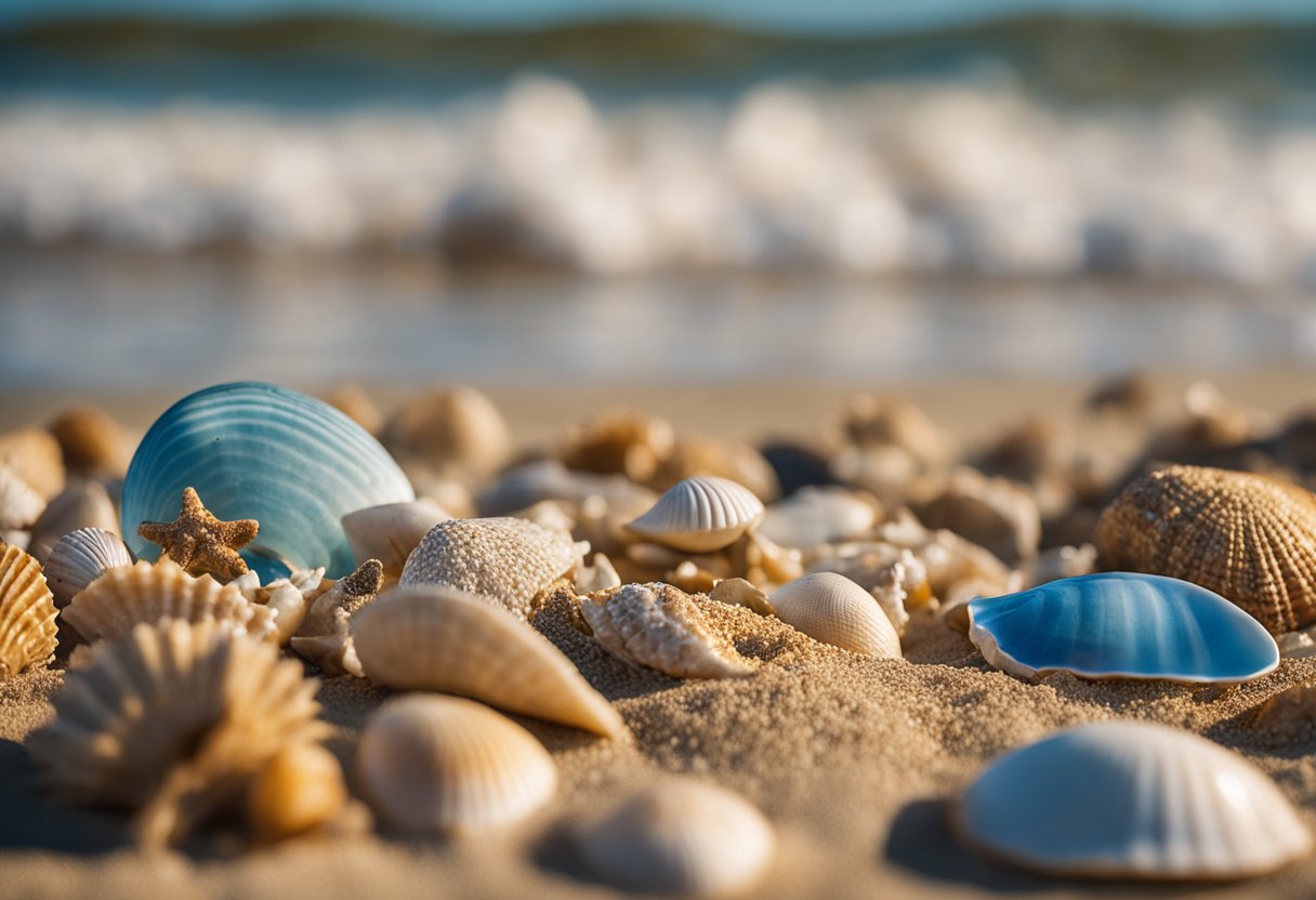 Golden sand stretches along the shore, scattered with seashells of all shapes and sizes. The clear blue waters of Rockport Beach invite beachcombers to hunt for treasures in 2024