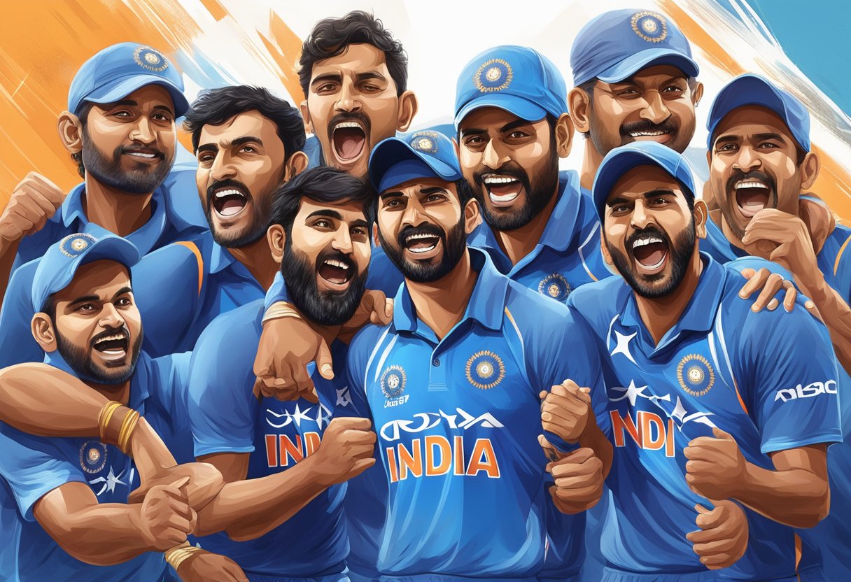 The victorious Indian cricket team celebrates their T20 World Championship win with veteran players and the selection of the best