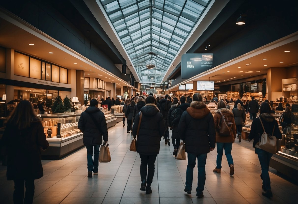 Shoppers browsing store policies for home decor on Black Friday