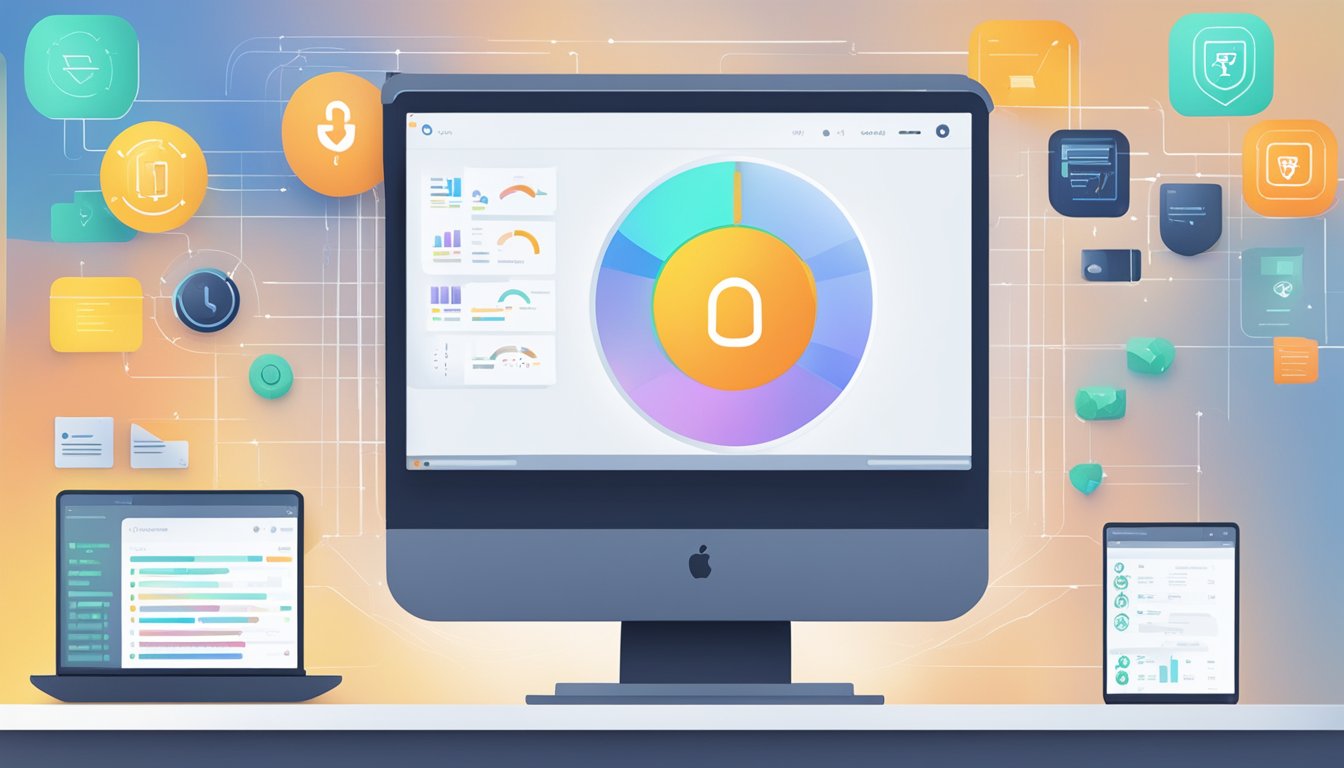 A computer screen displays data management and security tools from Hotjar
