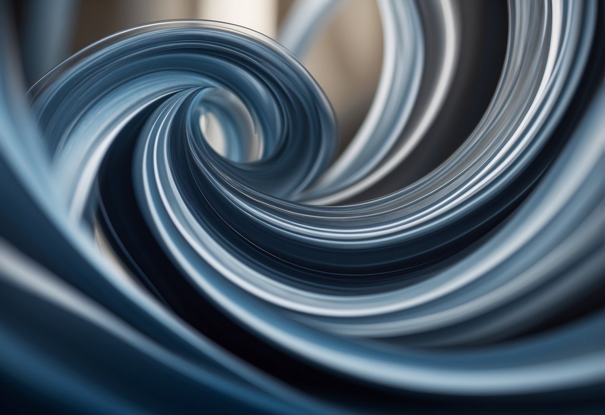 A swirling blend of grey and blue hues creates a captivating abstract art piece, perfect for adding a modern touch to any airbnb decor