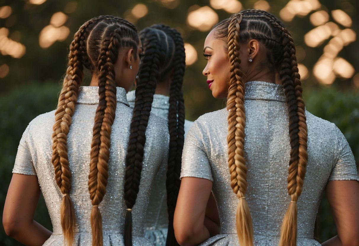 Beyoncé's intricate braids cascade down her back, each one a work of art. The stunning styles range from sleek and sophisticated to bold and eye-catching