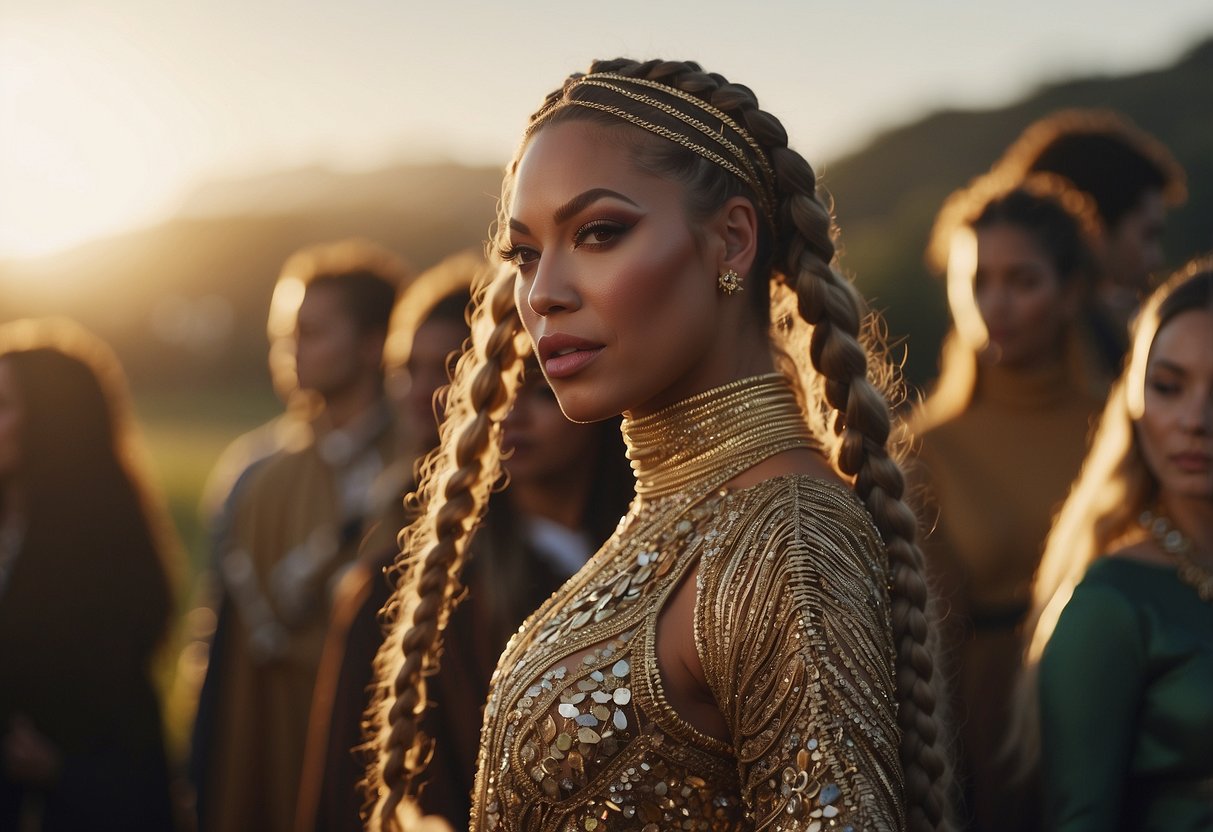 Beyoncé's iconic braids showcased in 10 breathtaking styles, inspiring fashion and hair trends