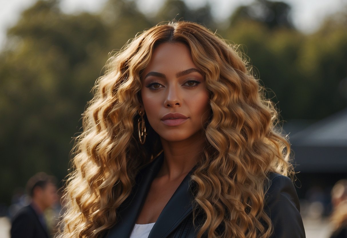 Beyoncé's natural hair displayed in close-up, showcasing its beauty and health