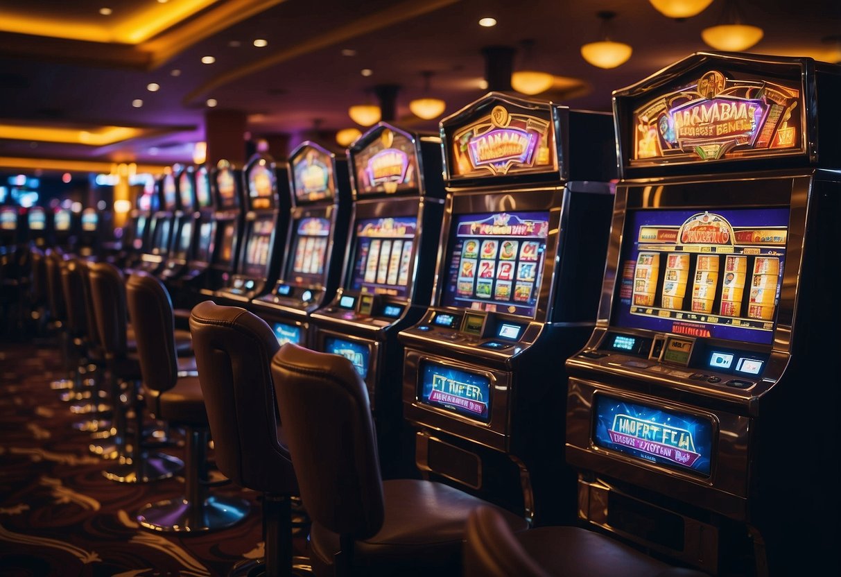 Bright lights and colorful slot machines fill the bustling Karamba online casino. The sound of spinning reels and excited chatter fills the air