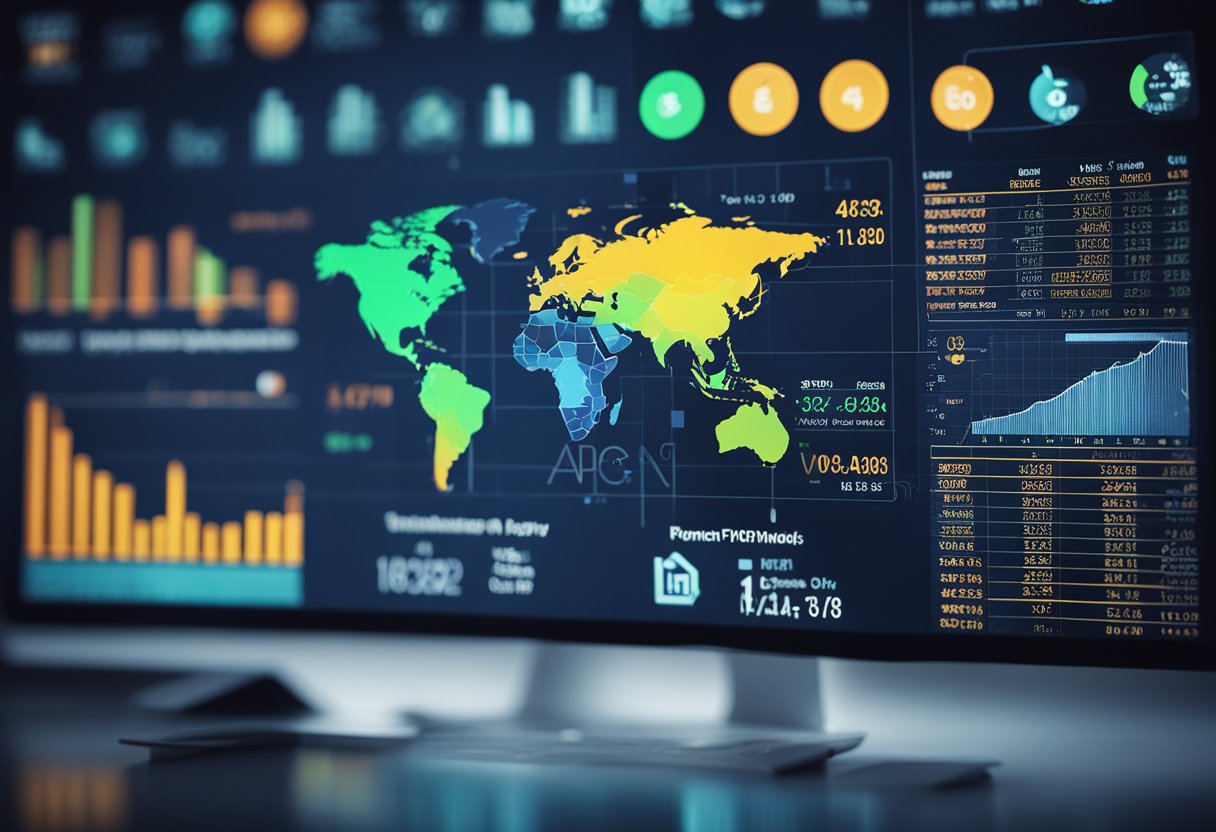 A computer screen displaying various financial symbols and charts related to Web3 innovations