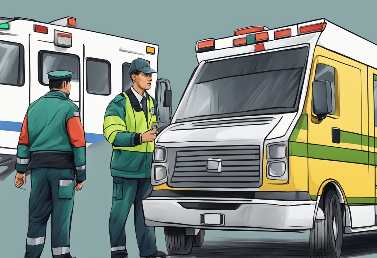 Government officials directing emergency ambulance response
