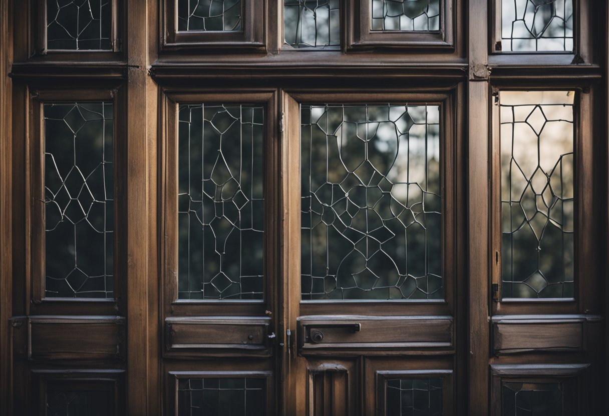 Cracks sealed in doors and windows. Preparing cabin for winter