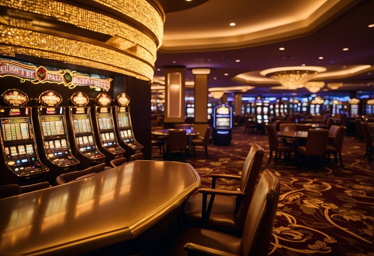 The vibrant lights of the Golden Nugget Online Casino illuminate the night, casting a warm and inviting glow across the bustling virtual gaming floor