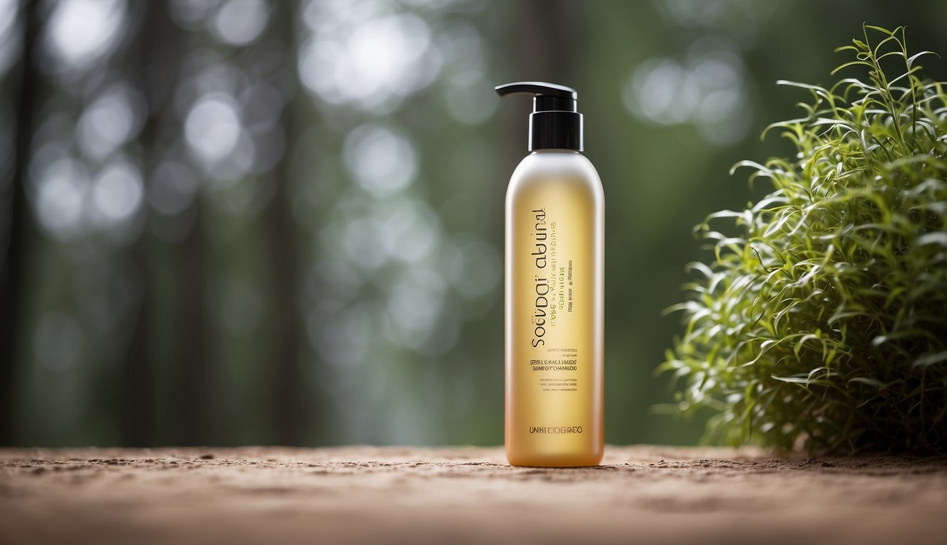 A bottle of specialized cleansing shampoo for unique hair conditions