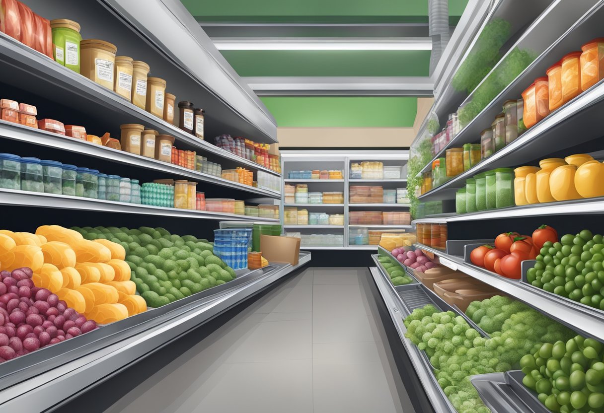 A grocery store with sealed entry points, stored food in airtight containers, and regular pest control inspections