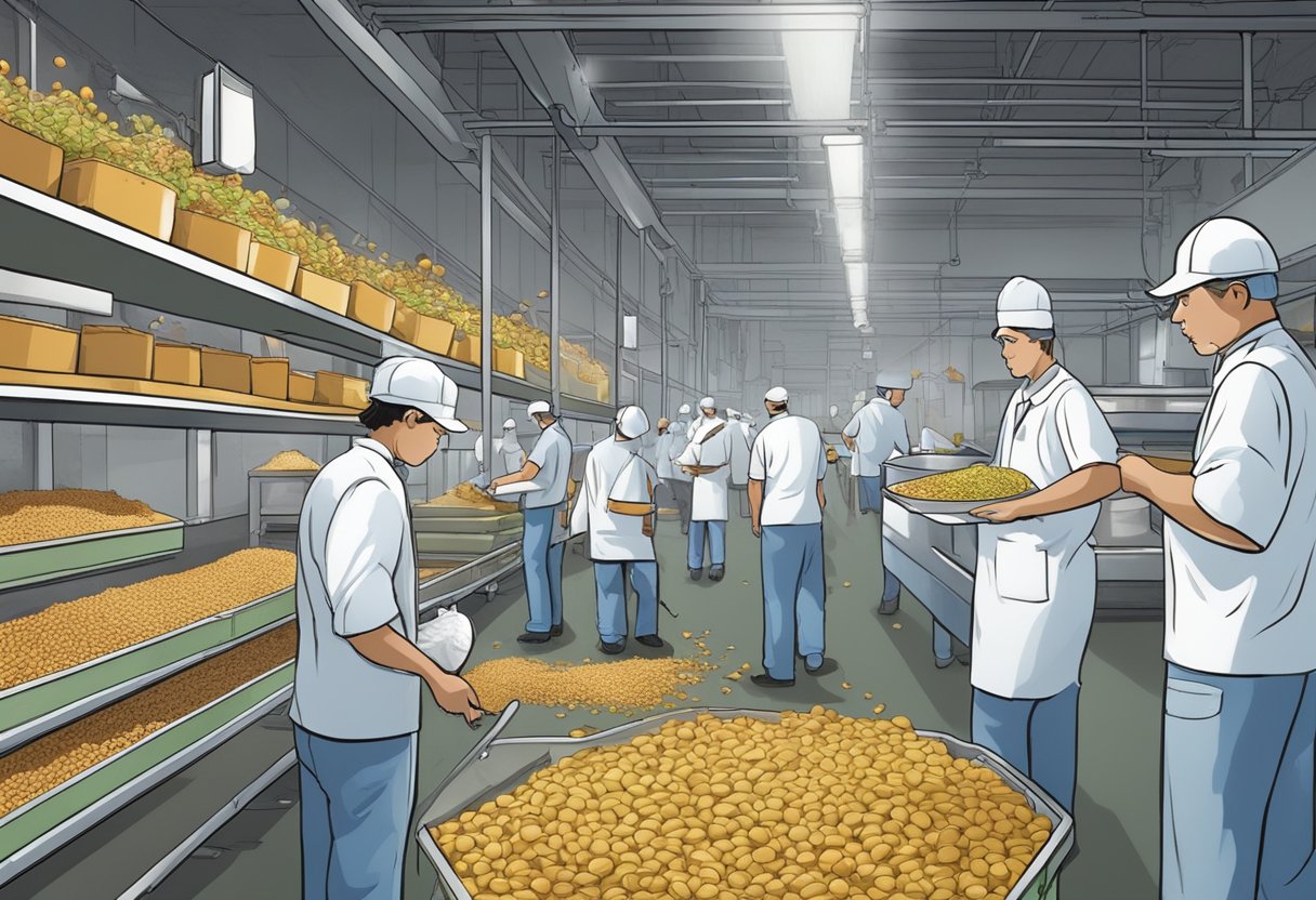 The food processing facility is overrun with pests, causing contamination and product spoilage. Workers scramble to contain the infestation, while managers assess the financial and reputational damage