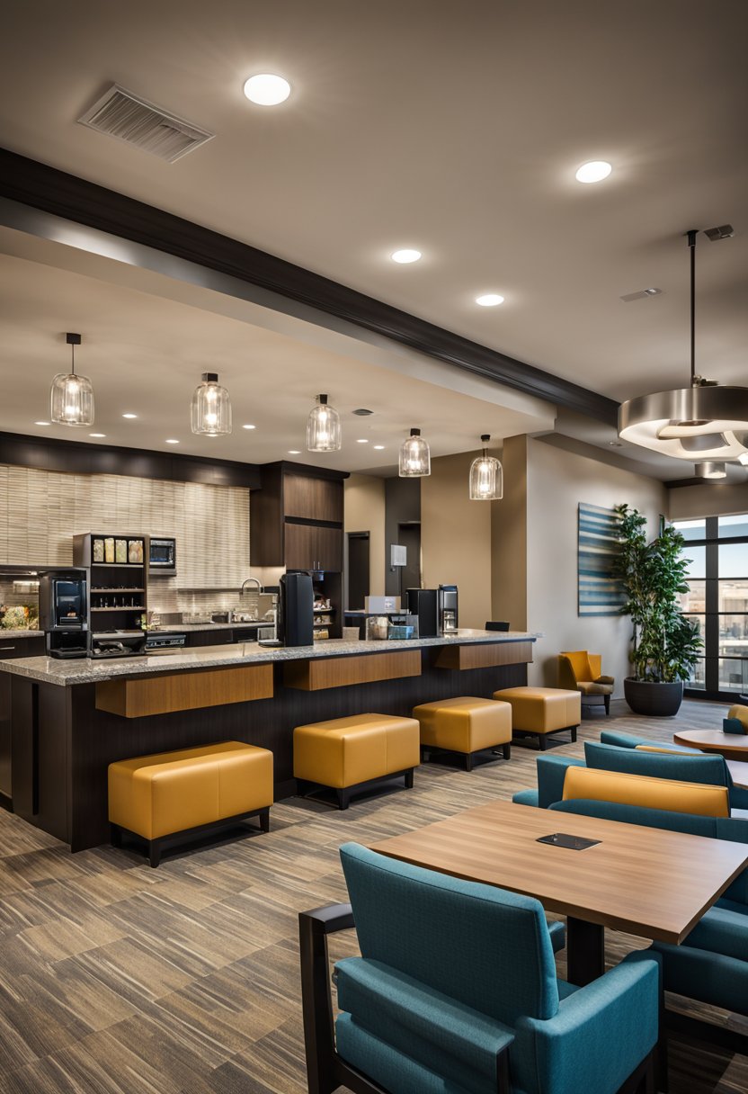 The TownePlace Suites by Marriott Waco South offers hotel services in a modern, comfortable setting with spacious rooms and amenities for guests