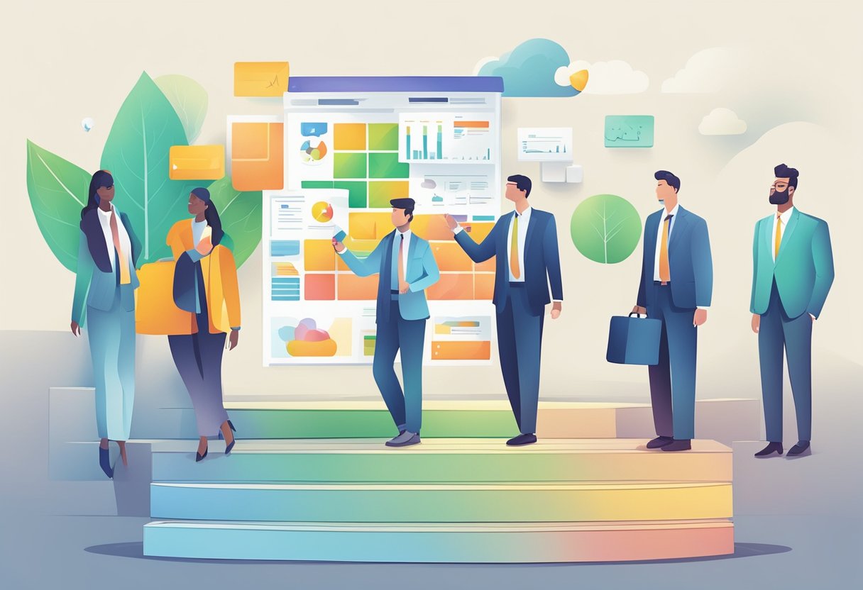 A sales team evolving through gradual changes in management, adapting to new sales strategies, and growing in skill and efficiency