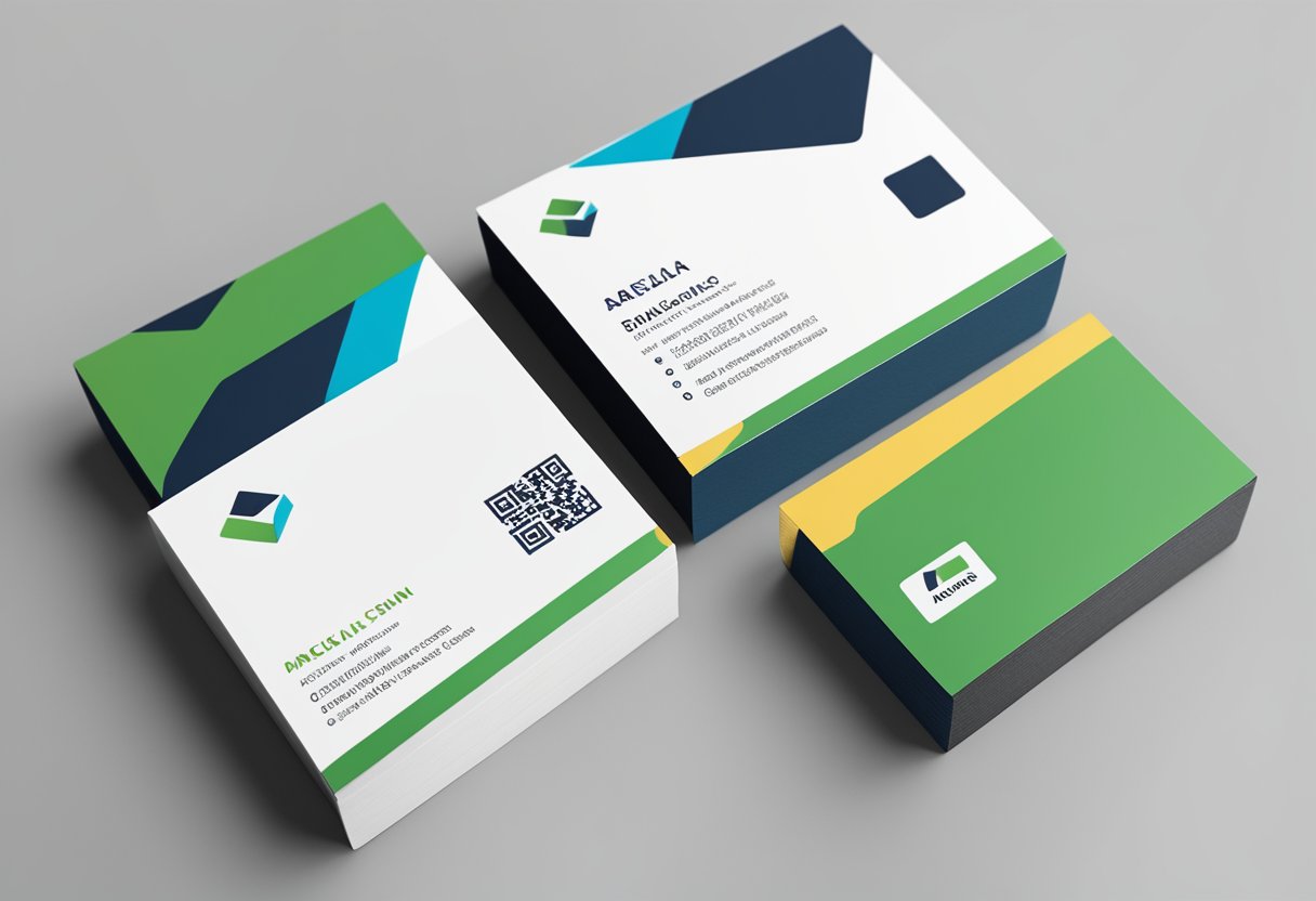 A bold, modern logo stands out on a sleek business card, with consistent colors and fonts across various marketing materials