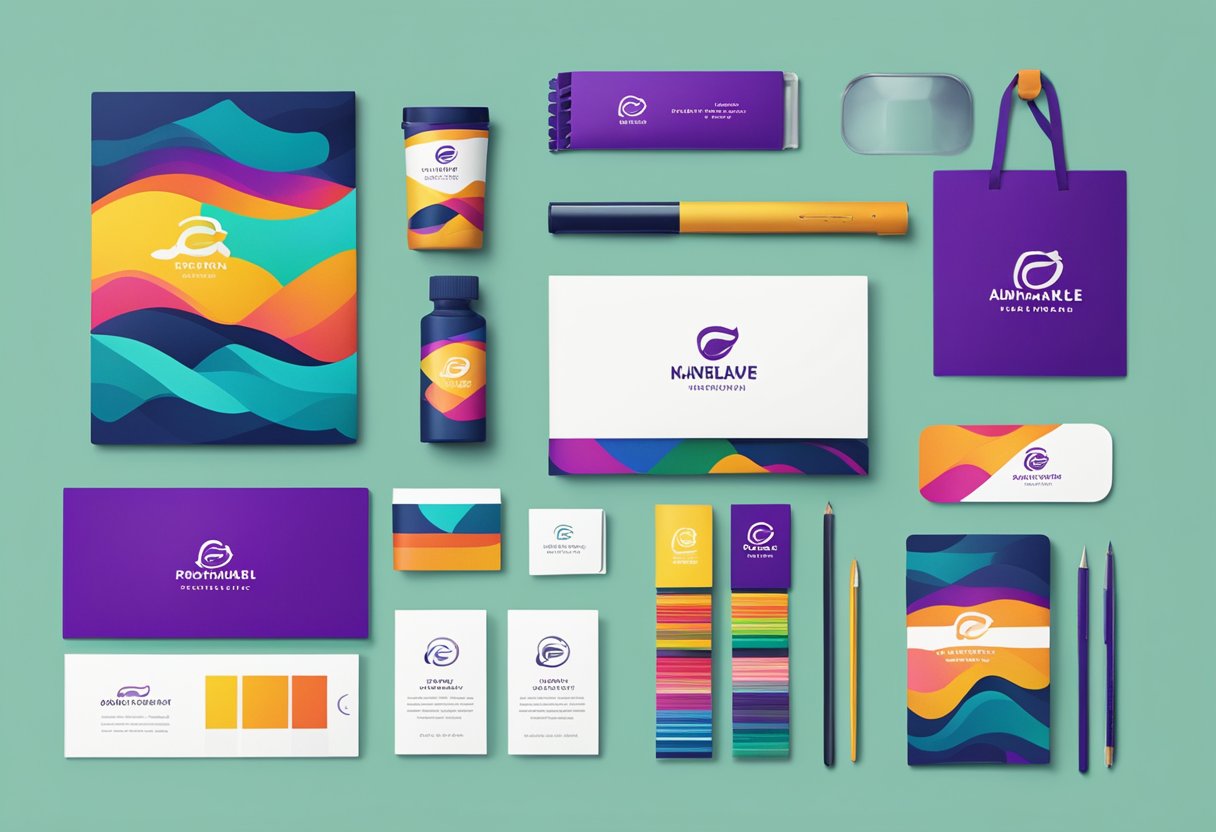 A vibrant color palette, bold typography, and unique logo design come together to form a cohesive and memorable brand identity