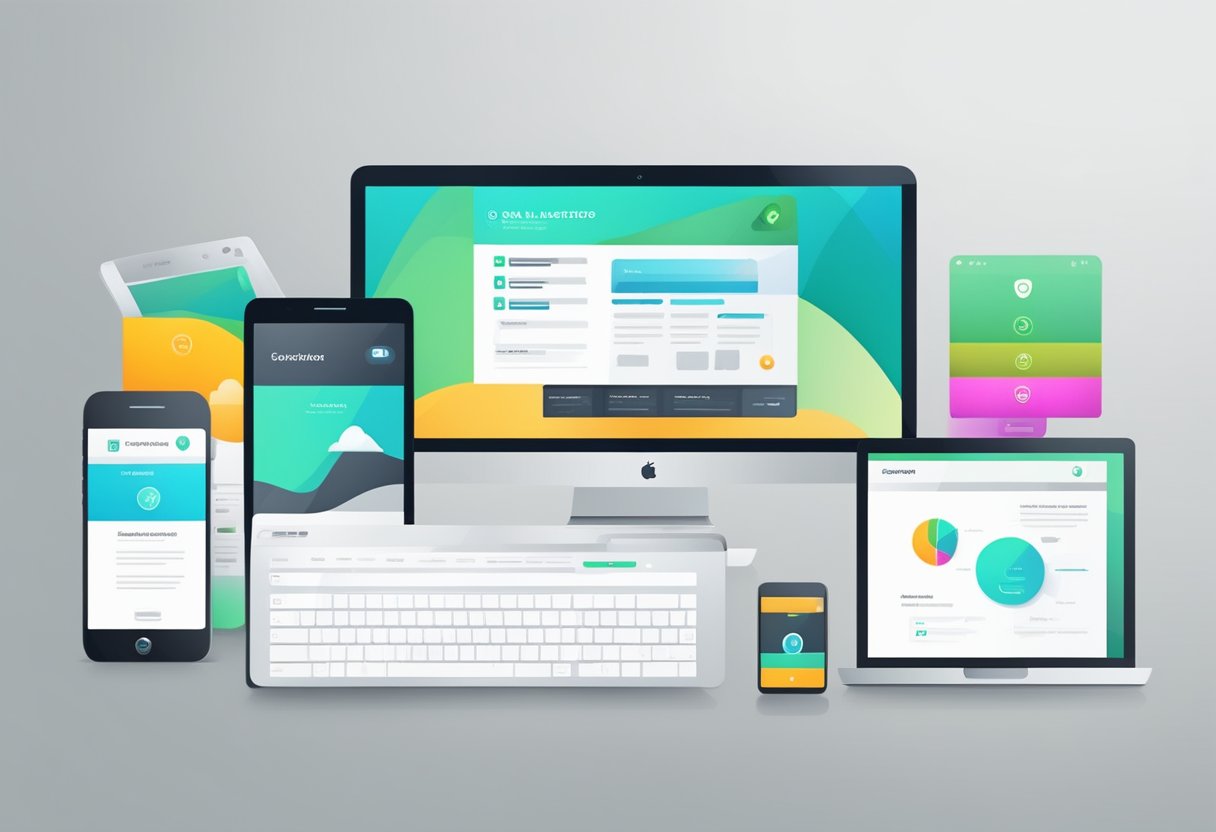 A sleek, modern website layout with clear navigation, engaging visuals, and responsive design. Clear call-to-action buttons and fast loading times