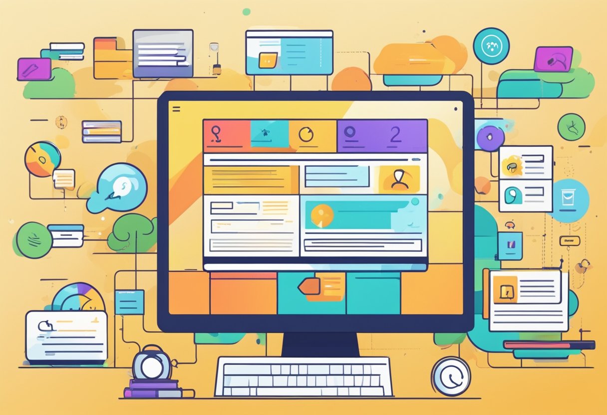 A website with vibrant colors and clear call-to-action buttons. Engaging graphics and easy navigation lead visitors to conversion points