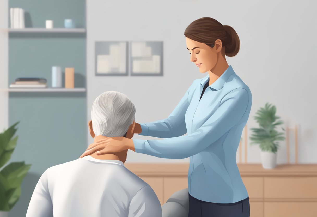 A chiropractor adjusts a spine, relieving back pain. Patient feels relief and improved mobility