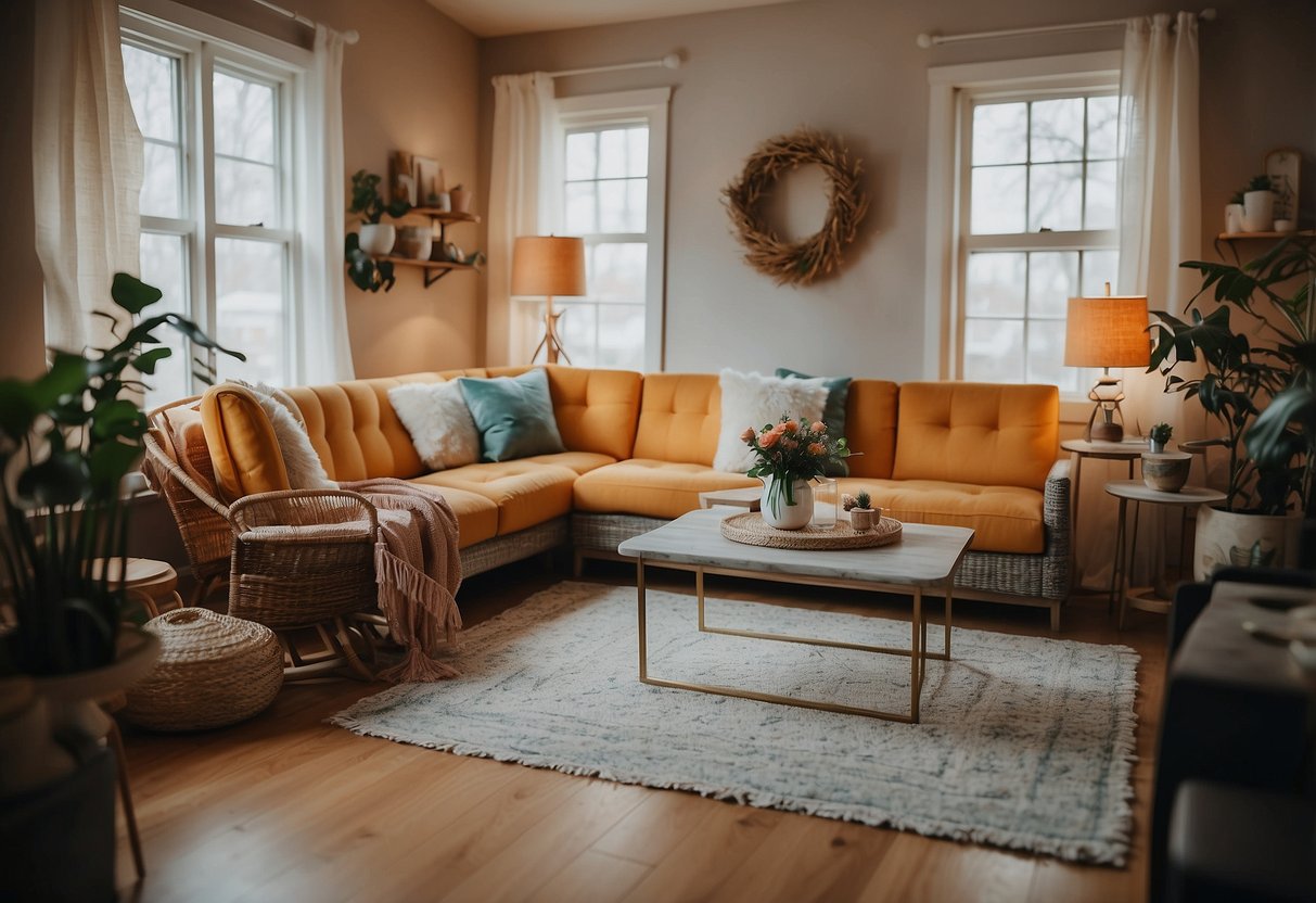 A cozy second-floor room with themed decor, featuring vibrant colors, unique furniture, and decorative accents to create a personalized and inviting space