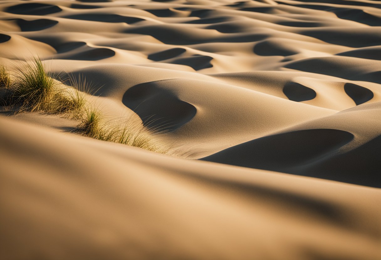 Golden sand dunes, scattered shells, and gentle waves at Block Island's top shelling beaches in Rhode Island 2024