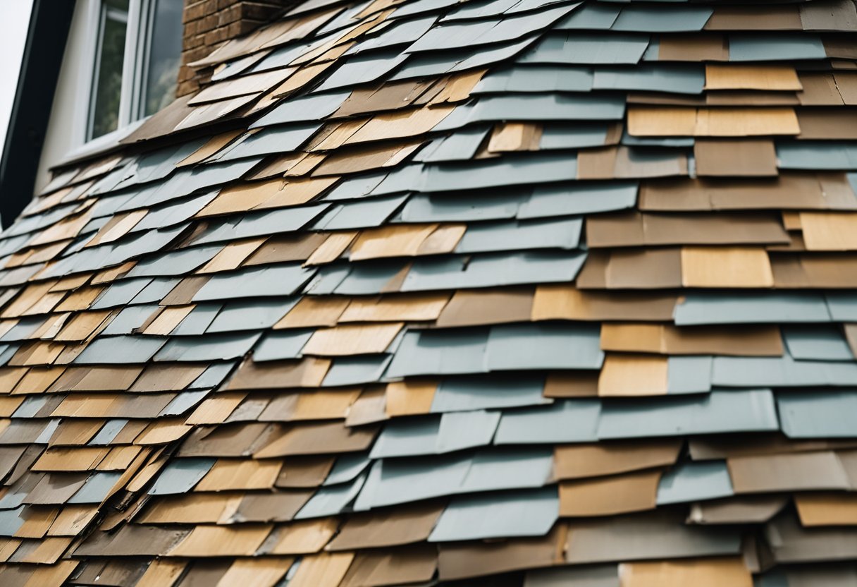 A house with damaged siding, showing both repair and replacement options, with a focus on cost considerations