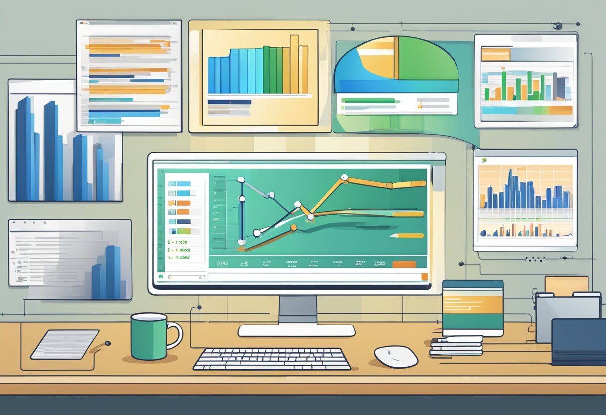 A computer screen displaying multiple online data scraper tools with comparison charts and ratings