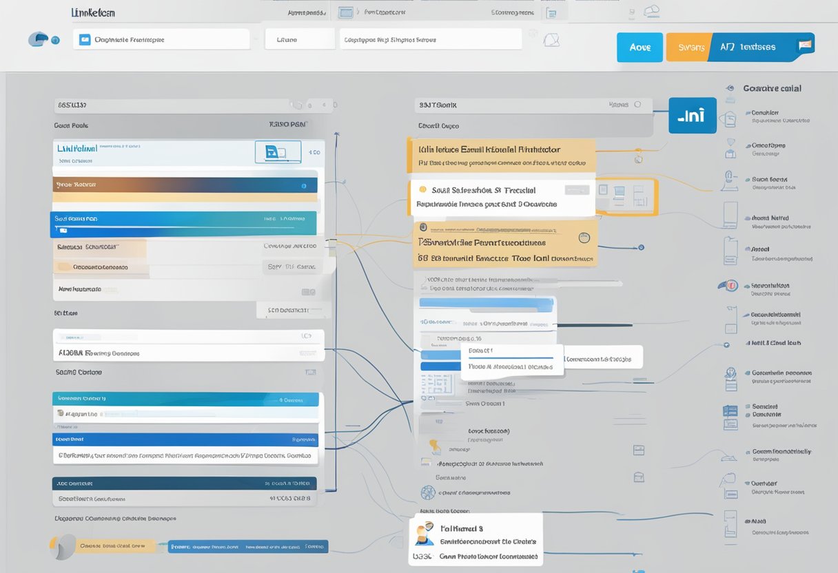 A computer screen showing a list of top LinkedIn email finder and extractor tools of 2023, with the logos and names of the tools displayed prominently