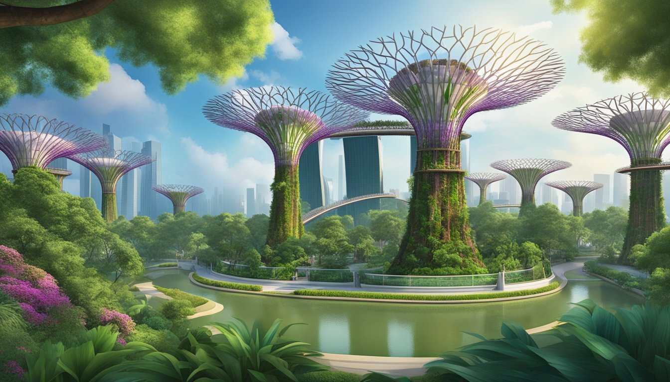 The Gardens by the Bay in Singapore, with its iconic Supertree Grove and lush greenery, provides a stunning backdrop for a licensed money lender office