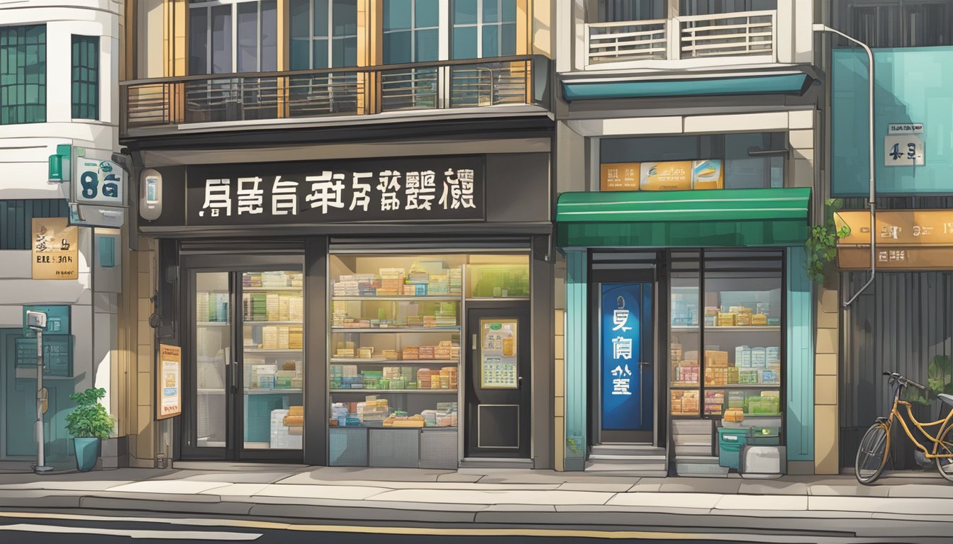 A storefront sign reads "Best Licensed Money Lender Near Xilin Singapore". Surrounding buildings and street signs indicate urban location